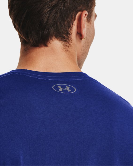 Men's UA Boxed Sportstyle Short Sleeve T-Shirt in Blue image number 3